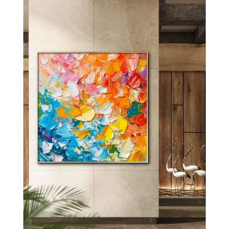 תמונת קנבס מרובעת בסגנון אבסטרקט 