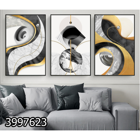 שלשה על קנבס מתוח וממוסגר לחדר השינה או לסלון דגם 3997623