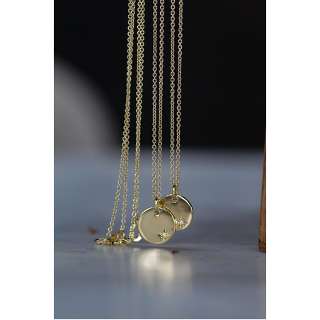 שרשרת ירח מלא תליון קטן