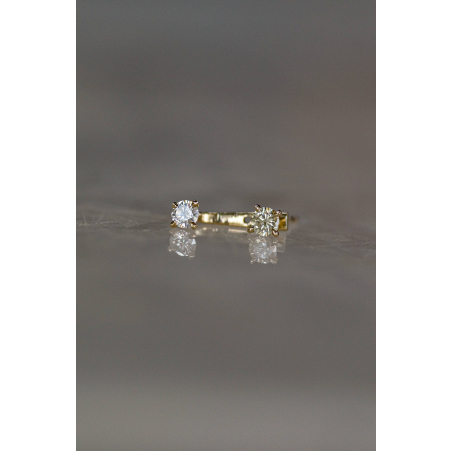 עגיל עניבה יהלום לבן