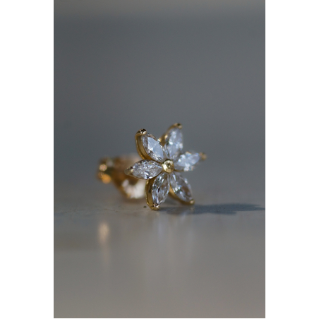 עגיל BLOOM יהלומים לבנים מעבדה