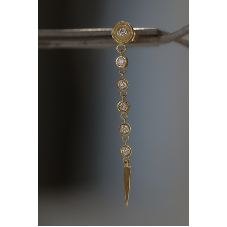 עגיל spira drop יהלומים לבנים