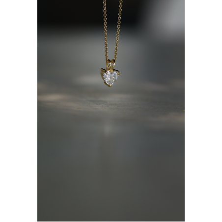 שרשרת יהלום  לב   0.50CT  מעבדה
