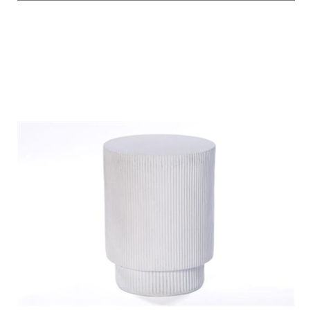 שולחן צד מפוליאסטר בצבע לבן