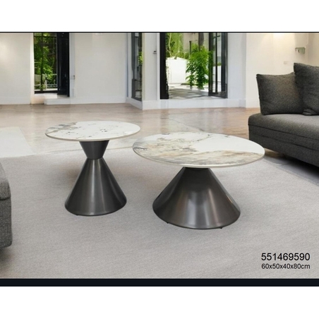 זוג שולחנות סלון  ממתכת