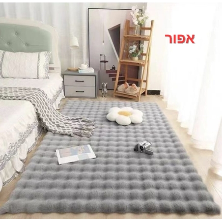 שטיח דגם לאונרדו בצבע אפור גודל 120X180 ס