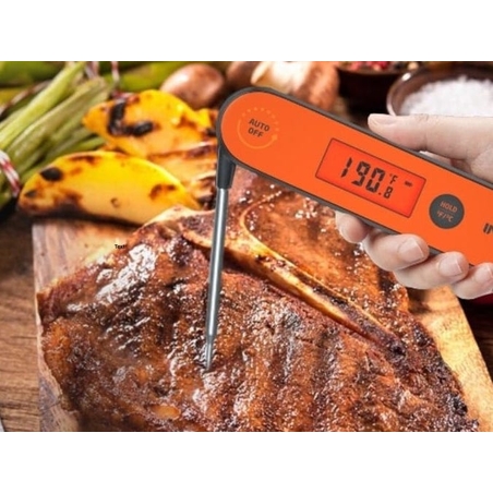 מד חום מזון דיגיטלי INKBIRD IHT-1P – מדחום נעץ נטען מהיר לבשר, גריל, מעשנה וטאבון