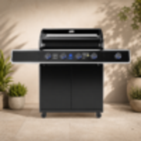 גריל גז Beefmaster Premium 4 עם עגלה וכירת צד | 4 מבערי Quad