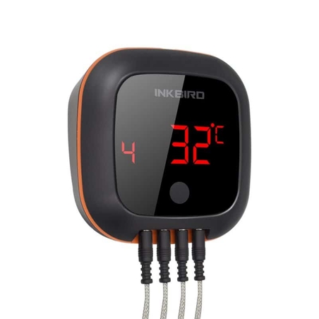 מדחום דיגיטלי Bluetooth INKBIRD IBT-4XS עם 4 פרובים לגריל, מעשנה וטאבון