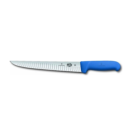 סכין בשר מחורצת Victorinox Fibrox כחולה 25 ס