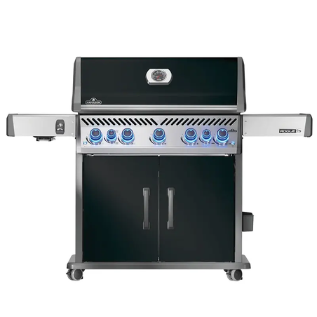 גריל גז Napoleon Rogue PRO-S 625 IL שחור | 5 מבערים | כירת אינפרא אדום SIZZLE ZONE® | מבער אחורי לרוטיסרי