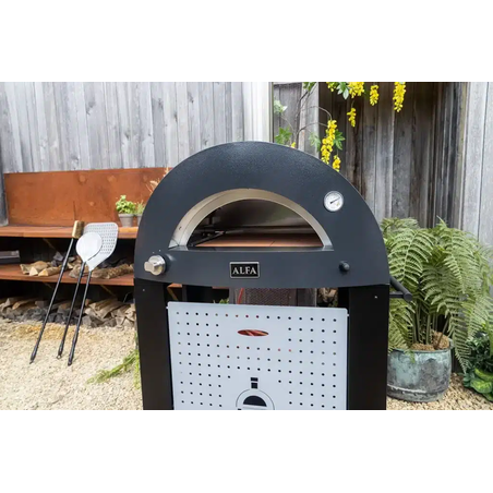 ALFA MODERNO 2 Pizze אפור – טאבון גז איטלקי לשתי פיצות | עד 500°C