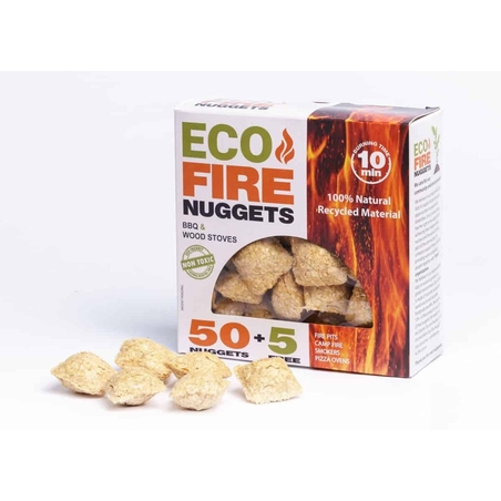 מדליק פחמים אקולוגי ECO FIRE | מארז 55 יחידות להדלקת פחמים ועץ