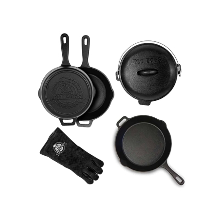 Cast Iron Cook Set סט סירי יציקת ברזל+כפפה