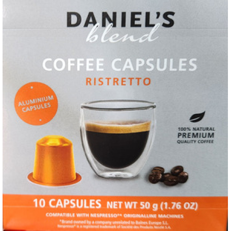 10 קפסולות מתאימות לנספרסו כתום RISTRETTO