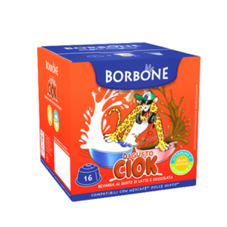 16 קפסולות BORBONE לדולצ'ה ג'וסטו בטעם שוקו