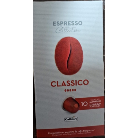 10 קפסולות תואם נספרסו CLASSICO אדום