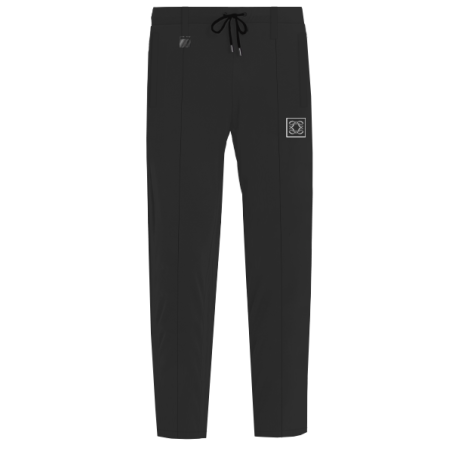 מכנסי ספורט עם תפר - שחור
