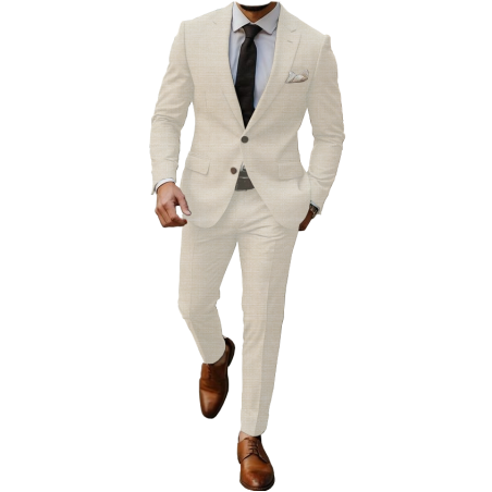 חליפת חתן פשתן - NATURAL