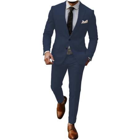 חליפת חתן פשתן - נייבי