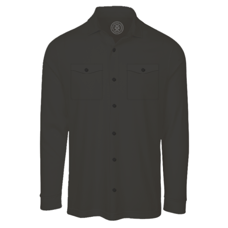 סווטשרט OVERSHIRT עם כיסים- שחור