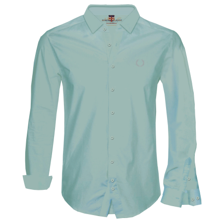 חולצת כפתורים כותנה אוקספורד - אקווה