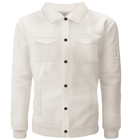 ג׳קט סטרץ׳ BOMBER עם כיסים- לבן