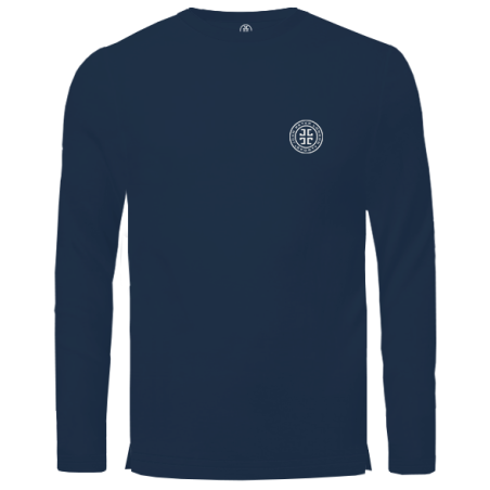 טישרט שרוול ארוך עם לוגו- נייבי