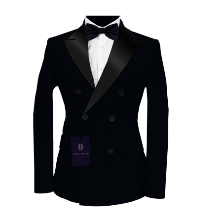 חליפת חתן דאבל טוקסידו סטן - שחור