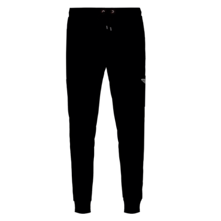 מכנסי ספורט (טרינינג) כיס cargo ופלטה- שחור-זהב