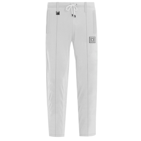 מכנסי ספורט עם תפר - לבן