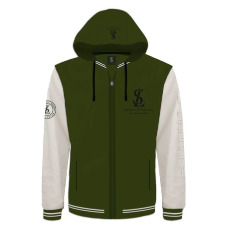 ג׳קט ספורט 'College׳ עם כובע נשלף - ירוק בהיר