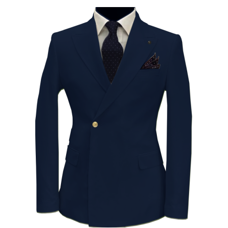 חליפת חתן דאבל כפתור אחד - נייבי