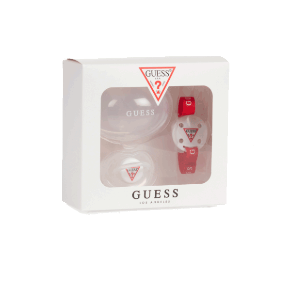 Red Pacifier & Clip Gift Set GUESS