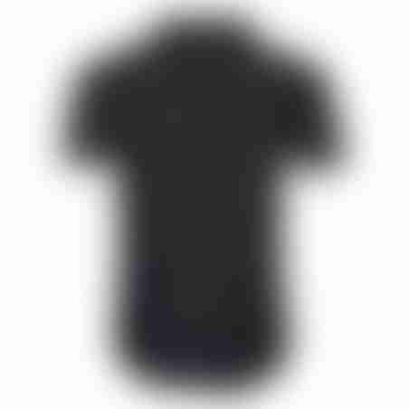 חולצת פולו קצרה עם כפתורים ולוגו - שחור