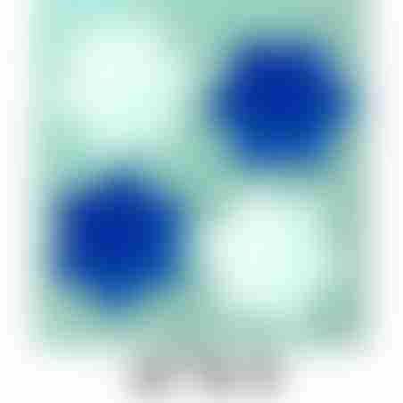 גזירות סול פרחים כחול לבן 5 ס