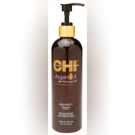 CHI Argan Oil Plus Moringa Oil Shampoo, 12 Fl Oz