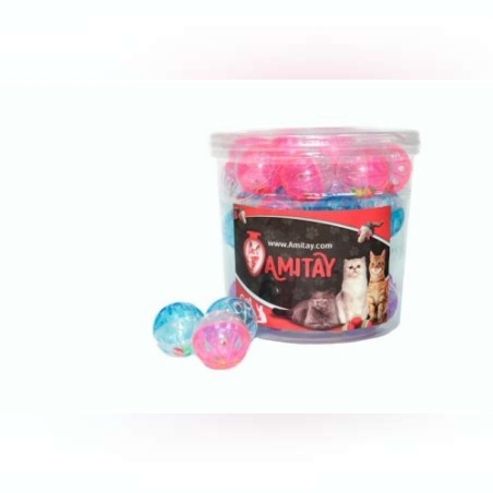 דרם כדור מרשרש חורים צעצוע לחתול