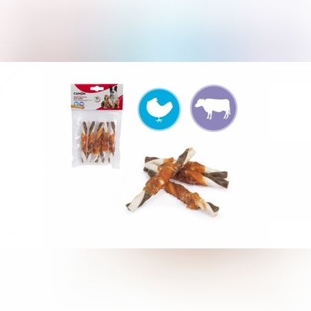 עצם שני צבעים בקר עטופה בעוף