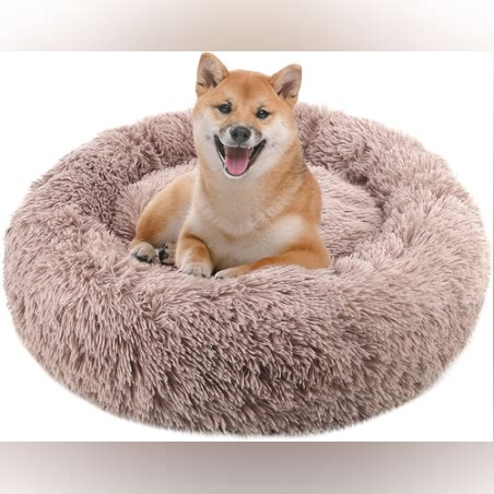 מיטה לכלבים פלאפי במידה XL עגולה פרוותית ומפנקת Pet's Project