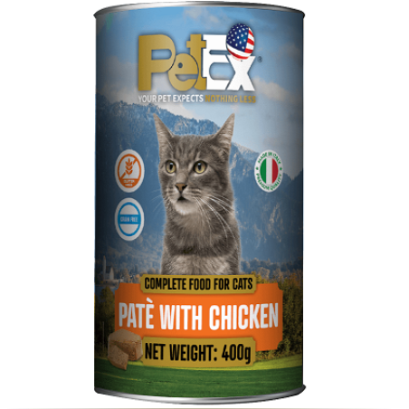 פטקס שימור לחתול בוגר מרקם פטה עוף