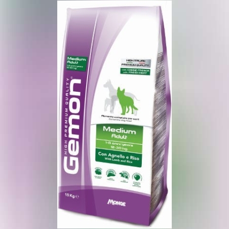 גמון כלב מדיום אדולט כבש ואורז 3 קג Gemon