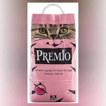 חול לחתול חיתולי ללא בישום פרמיו נטורל 6.5 ק
