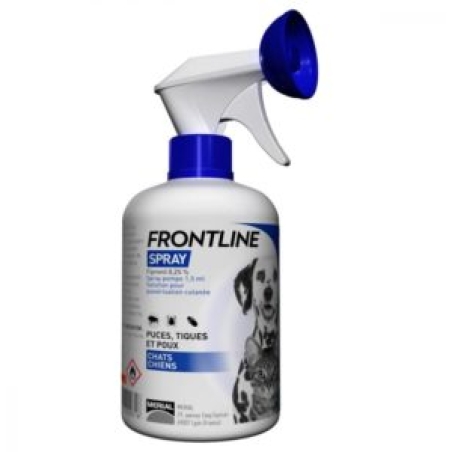 תרסיס נגד פרעושים וקרציות לכלבים ולחתולים פרונט ליין בנפח 250 מ