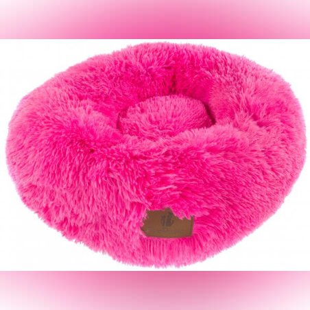 מיטה עגולה פרוותית ורוד 58.5 ס