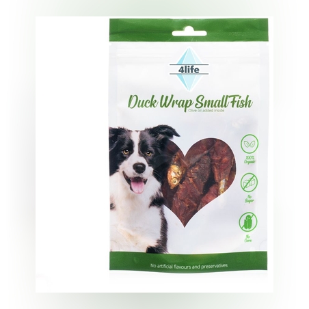 חטיף לכלב פור לייף דגים מיובשים בציפוי ברווז