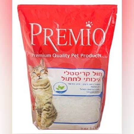 חול קריסטל לחתולים פרמיו 3.6 ליטר