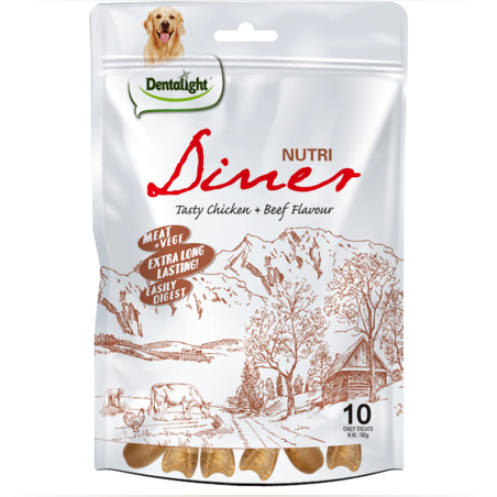 דנטלייט חטיף לעיכול נוח עשיר בעוף, בקר וסיבים תזונתיים