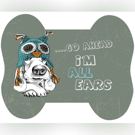 שטיחון מעוצב 3 בסיס לקערות כלב אזניים