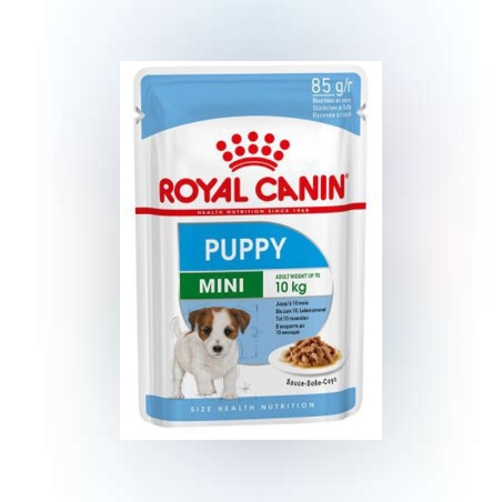Royal Canin רויאל קנין 85 גרם מזון רטוב (פאוץ') לכלבים גורים מגזע קטן (מיני פאפי)
